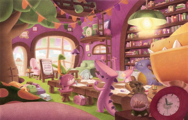 Hugo le Dino et ses amis - arthur congnard - illustrateur-jeunesse